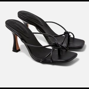 Topshop | Shoes | Top Shop Rex Black Knot Mules | Poshmark